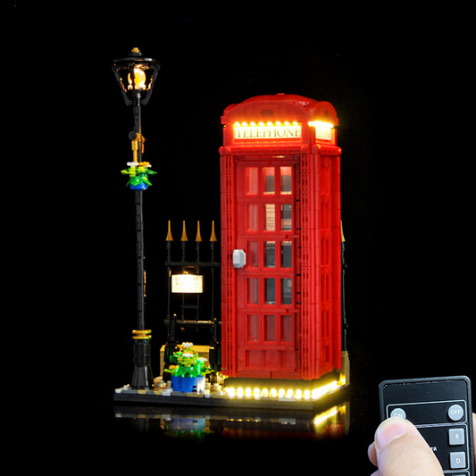 BrixSpark Light Kit for LEGO Ideas Red London Telephone Box 21347