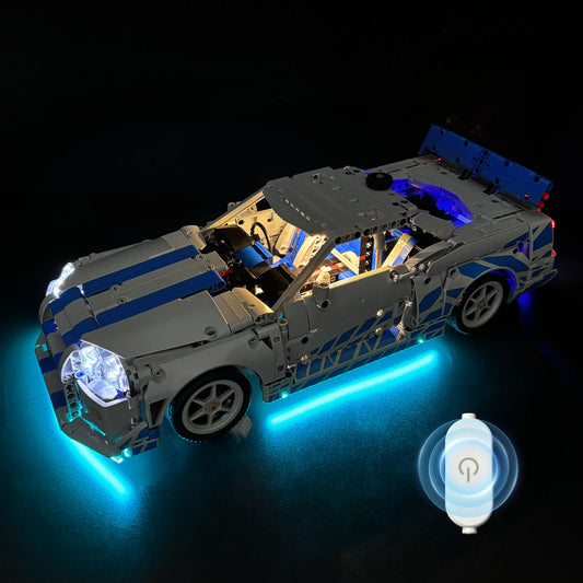 Brixspark Light Kit For 2 Fast 2 Furious Nissan Skyline GT-R (R34) Car #42210