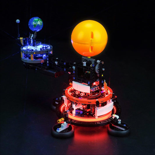 Brixspark Light Kit For Planet Earth and Moon in Orbit #42179