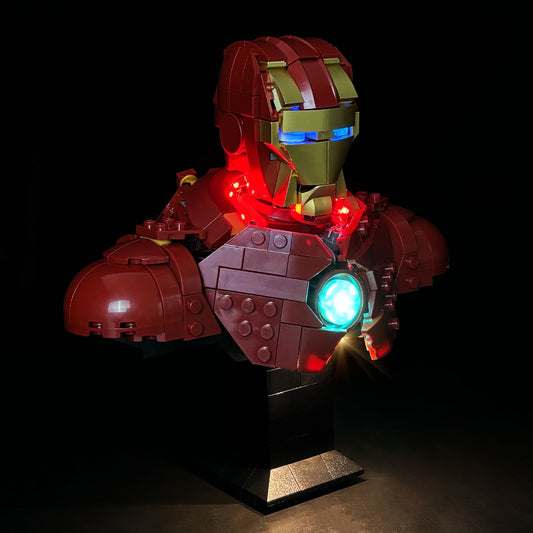 Brixspark Light Kit For LEGO Iron Man MK4 Bust #76327