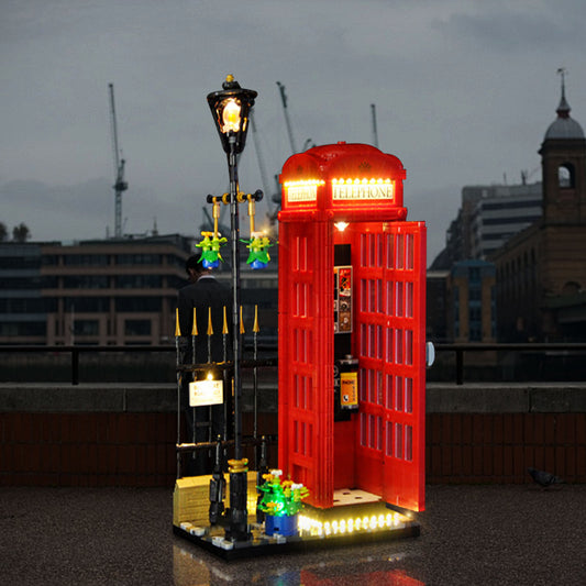 BrixSpark Light Kit for LEGO Ideas Red London Telephone Box 21347